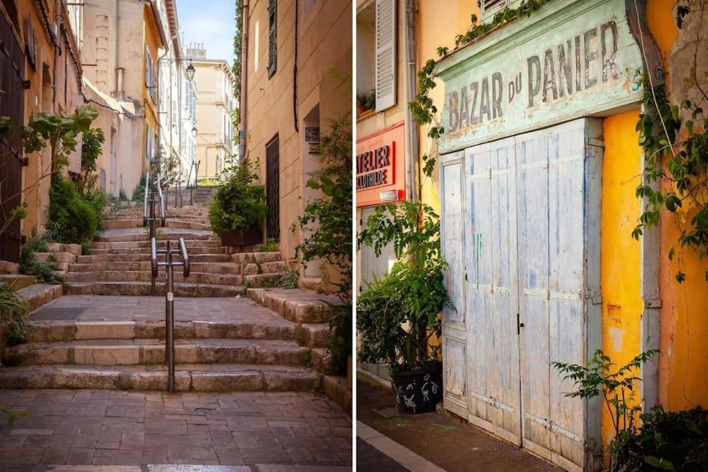 Rare Appart 2 Chambres En Duplex Design Au Panier マルセイユ エクステリア 写真